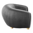 leather lounge chair Modway Furniture Sofas and Armchairs Chairs Charcoal