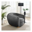 leather lounge chair Modway Furniture Sofas and Armchairs Chairs Charcoal