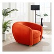 black leather chaise lounge chair Modway Furniture Sofas and Armchairs Chairs Orange