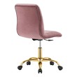 chair with high arms Modway Furniture Gold Dusty Rose