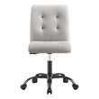 reclining ergonomic chair Modway Furniture Black Light Gray