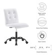 fabric executive chair Modway Furniture Black White