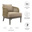 small swivel lounge chair Modway Furniture Sofa Sectionals Natural Taupe