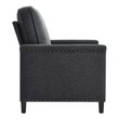 accent wing back chairs Modway Furniture Sofas and Armchairs Charcoal