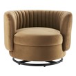 grey lounge chair for bedroom Modway Furniture Sofas and Armchairs Black Cognac