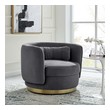 accent swivel chairs for living room Modway Furniture Sofas and Armchairs Gold Gray