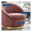 small lounge chair Modway Furniture Sofas and Armchairs Gold Dusty Rose