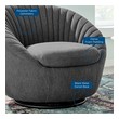 lazi lounger Modway Furniture Sofas and Armchairs Black Charcoal