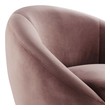 brown leather accent chair modern Modway Furniture Sofas and Armchairs Gold Dusty Rose