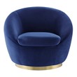 armchair lounge chair Modway Furniture Sofas and Armchairs Gold Navy