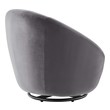 gray leather arm chair Modway Furniture Sofas and Armchairs Black Gray