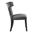 white dining chairs with black legs Modway Furniture Dining Chairs Gray