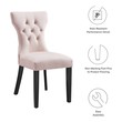matte black chairs Modway Furniture Dining Chairs Pink