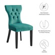 gray side chair Modway Furniture Dining Chairs Teal