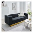 large velvet sectional sofa Modway Furniture Sofas and Armchairs Black