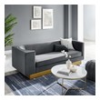 black and white sectional couch Modway Furniture Sofas and Armchairs Gray