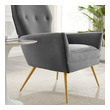 chaise arm chair Modway Furniture Sofas and Armchairs Gray