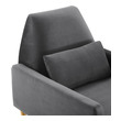 black and brown accent chair Modway Furniture Sofas and Armchairs Charcoal