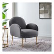 teak arm chair Modway Furniture Sofas and Armchairs Gray