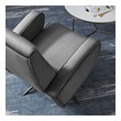 leather couch cream Modway Furniture Lounge Chairs and Chaises Gray