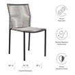cheap dining chairs set of 2 Modway Furniture Dining Sets Light Gray