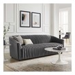 leather sectional sleeper sofa with chaise Modway Furniture Sofas and Armchairs Charcoal