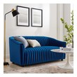 small leather sofa with chaise Modway Furniture Sofas and Armchairs Navy