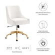 desk chair with wheels and arms Modway Furniture Office Chairs White