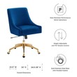 white task chair Modway Furniture Office Chairs Navy