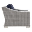 sofa and lounge chair set Modway Furniture Bar and Dining Light Gray Navy