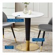 2 person dining table Modway Furniture Bar and Dining Tables Gold White
