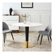 eclectic dining table Modway Furniture Bar and Dining Tables Gold White