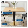 2 person dining room table Modway Furniture Bar and Dining Tables Gold Natural
