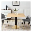 2 person dining room table Modway Furniture Bar and Dining Tables Gold Natural