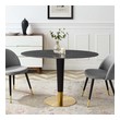 white round table set Modway Furniture Bar and Dining Tables Gold Black