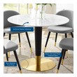 apartment dining table set Modway Furniture Bar and Dining Tables Gold White