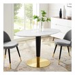 wood kitchen table and chairs Modway Furniture Bar and Dining Tables Gold White