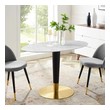 white dining table decor Modway Furniture Bar and Dining Tables Gold White