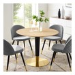 size of dining table for 6 Modway Furniture Bar and Dining Tables Gold Natural