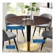 black and white dining table decor Modway Furniture Bar and Dining Tables Gold Cherry Walnut