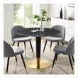 2 people dining table Modway Furniture Bar and Dining Tables Gold Black