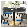 wood dining set for 6 Modway Furniture Bar and Dining Tables Gold Black