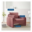 mid century modern slipper chair Modway Furniture Sofas and Armchairs Dusty Rose