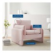 leather look accent chair Modway Furniture Sofas and Armchairs Pink