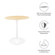 size of dining table for 6 Modway Furniture Bar and Dining Tables White Natural