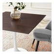 grey marble dining table set Modway Furniture Bar and Dining Tables White Cherry Walnut