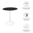 contemporary dining room table Modway Furniture Bar and Dining Tables White Black
