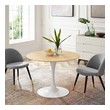round table with round chairs Modway Furniture Bar and Dining Tables White Natural