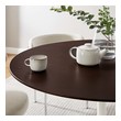 small round black dining table Modway Furniture Bar and Dining Tables White Cherry Walnut