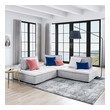 sectional small couch Modway Furniture Sofas and Armchairs Light Gray